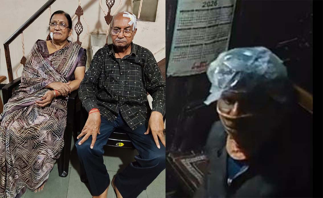हथियारों से हमले में पति-पत्नी घायल, सोने की चेन और नकदी चोरी